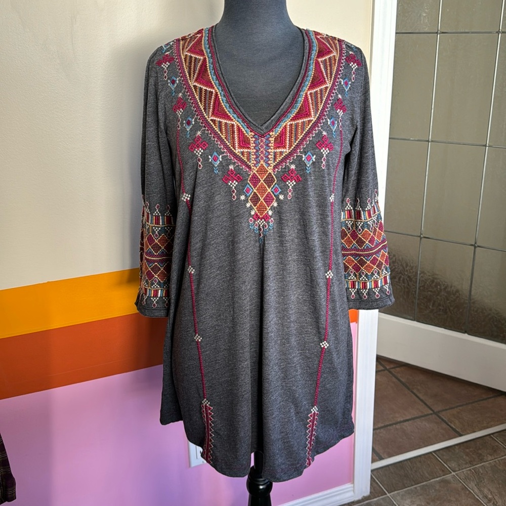BOGO Johnny Was Tunic With Embroidery